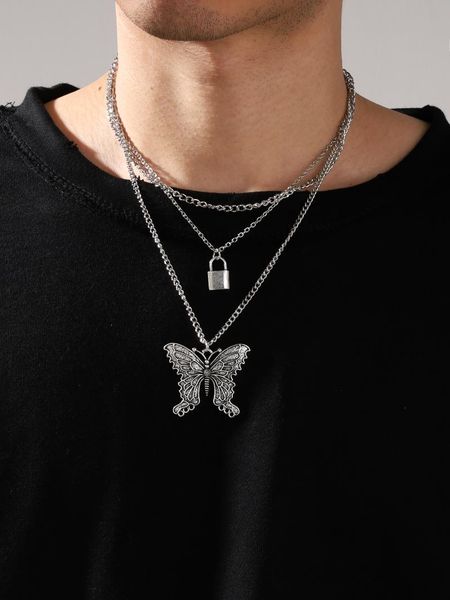 stillgirl 3pcs punk silver color butterfly lock pendant bracelet for women goth kpop chains teen y2k gift fashion jewelry
stillgirl 3pcs punk silver color butterfly lock pendant bracelet for women goth kpop chains teen y2k gift fashion jewelry