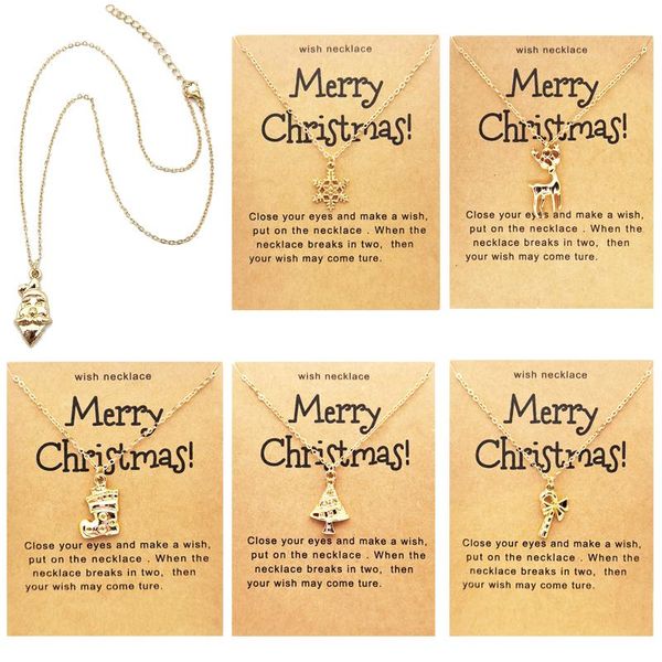 christmas necklaces santa elk tree snowflake ornaments wishing card clavicle chain for women girls xmas gift pendant, Silver
christmas necklaces santa elk tree snowflake ornaments wishing card clavicle chain for women girls xmas gift pendant, Silver