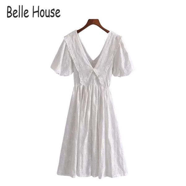 party dresses 2021 women white cotton embroidery romantic lolita puff short sleeve backless summer midi dress v neck vestidos robe bhn0213, White;black
party dresses 2021 women white cotton embroidery romantic lolita puff short sleeve backless summer midi dress v neck vestidos robe bhn0213, White;black