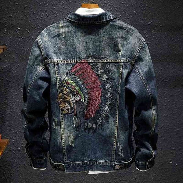 men's jackets men fashion denim jacket embroidery ripped slim jeans coat spring autumn casual motorcycle outwear male clothes chaq, Black;brown
men's jackets men fashion denim jacket embroidery ripped slim jeans coat spring autumn casual motorcycle outwear male clothes chaq, Black;brown