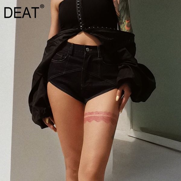 deat summer women clothes mid waist slim shorts blue denim button small hips s outfits women's wp90105l 210428, White;black
deat summer women clothes mid waist slim shorts blue denim button small hips s outfits women's wp90105l 210428, White;black