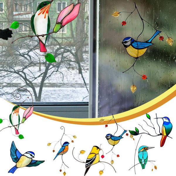 window stickers 7pcs creative stain glass decals bird painting sticker non adhesive anticollision clings to prevent striker 3d decor
window stickers 7pcs creative stain glass decals bird painting sticker non adhesive anticollision clings to prevent striker 3d decor
