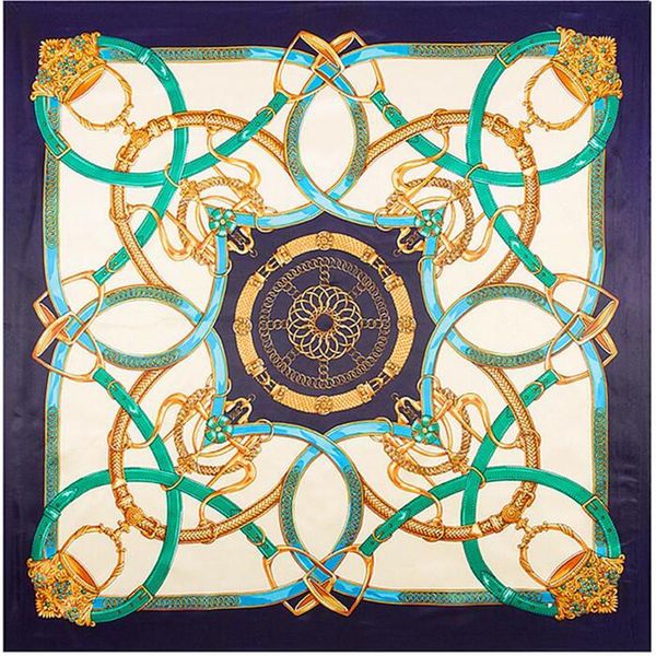 scarves 90x90cm europe style imitation silk scarf women chain belt luxury pattern neckerchief bandana square muslim headscarf, Blue;gray
scarves 90x90cm europe style imitation silk scarf women chain belt luxury pattern neckerchief bandana square muslim headscarf, Blue;gray