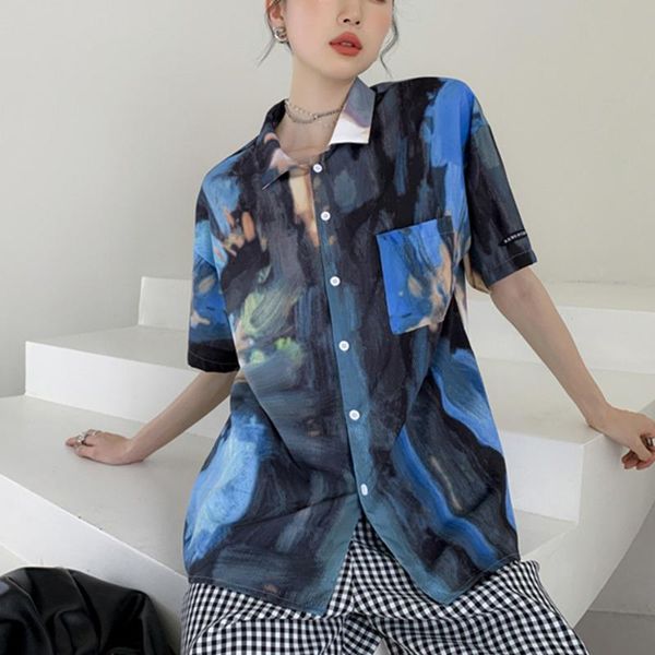 women's blouses & shirts straight casual tie dye shirt for women lapel collar long sleeve hit color loose female 2021 fashion clothes e, White
women's blouses & shirts straight casual tie dye shirt for women lapel collar long sleeve hit color loose female 2021 fashion clothes e, White