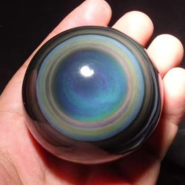 1pcs natural rainbow obsidian ball healing crystal stone sphere energy minerals ore for home decor decorative objects & figurines
1pcs natural rainbow obsidian ball healing crystal stone sphere energy minerals ore for home decor decorative objects & figurines