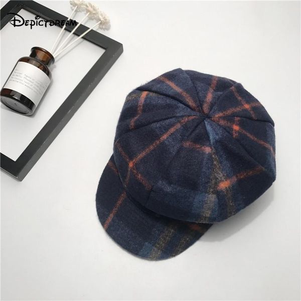 berets 2021 fashion artist wool women lattice beret hat for cap female casual octagonal hats, Blue;gray
berets 2021 fashion artist wool women lattice beret hat for cap female casual octagonal hats, Blue;gray