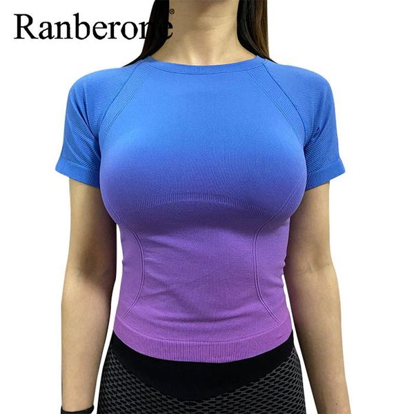 women sports yoga shirt gradient color quick dry high elastic workout t running fitness sport short sleeve cloth outfit
women sports yoga shirt gradient color quick dry high elastic workout t running fitness sport short sleeve cloth outfit