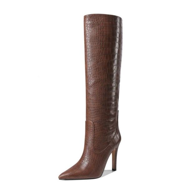 Size 34-43 Women High Heel Boots Thin Heel Stone Pattern Winter Shoes Women Fashion Sexy Knee High Boots Women Footwear, Beige
Size 34-43 Women High Heel Boots Thin Heel Stone Pattern Winter Shoes Women Fashion Sexy Knee High Boots Women Footwear, Beige