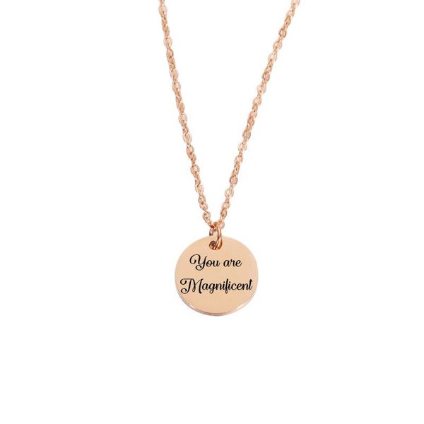 chains you are magnificent necklace stainless steel personalized laser logo pendant custom your own design, Silver
chains you are magnificent necklace stainless steel personalized laser logo pendant custom your own design, Silver