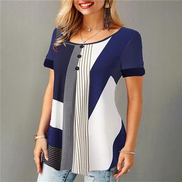 summer vintage women t-shirts ladies' loose fashion round neck short sleeve tees female buttoned printed women's t-shirt, White
summer vintage women t-shirts ladies' loose fashion round neck short sleeve tees female buttoned printed women's t-shirt, White