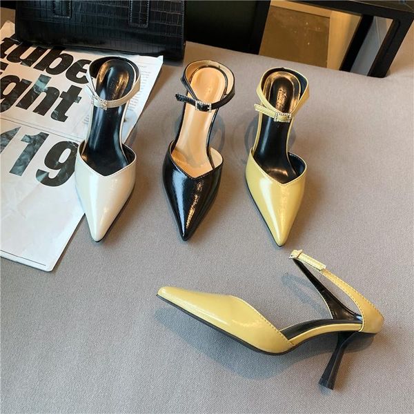 pointed toe women slippers thin high heels casual ladies sandals slides slip on pumps yellow/black/white fashion pump size 35-39
pointed toe women slippers thin high heels casual ladies sandals slides slip on pumps yellow/black/white fashion pump size 35-39