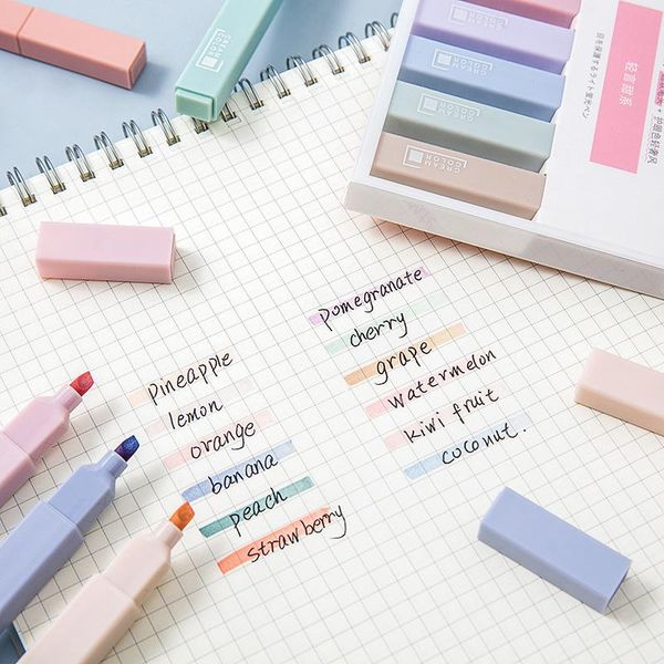 highlighters 6 colors pastel highlighter set planner markers fluorescent pen for art painting doodling marking pens school office stationery, Black;red
highlighters 6 colors pastel highlighter set planner markers fluorescent pen for art painting doodling marking pens school office stationery, Black;red