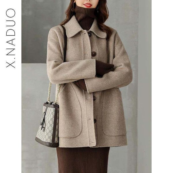 women's wool & blends women 2021 autumn winter loose woolen jackets female single breasted coats ladies mif-long solid warm overcoats q, Black
women's wool & blends women 2021 autumn winter loose woolen jackets female single breasted coats ladies mif-long solid warm overcoats q, Black