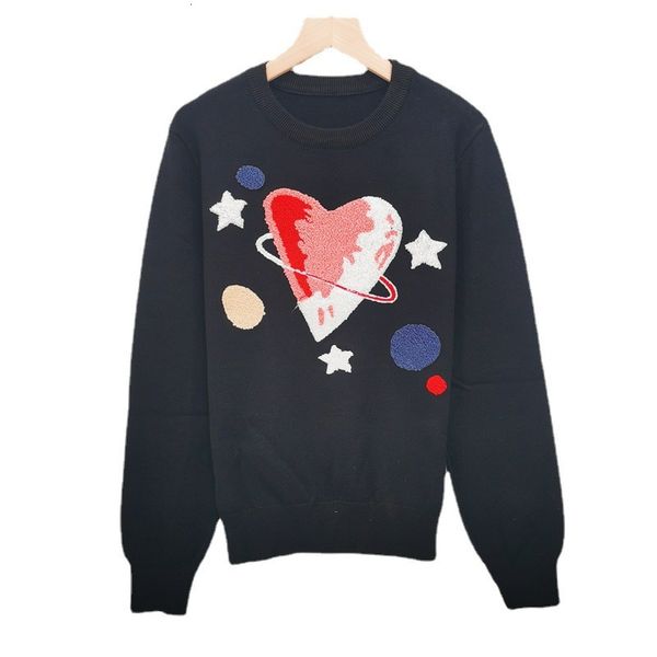 sweater knit 2021 autumn and winter star circle multicolor love pattern towel embroidered five pointed round neck pullover women's wear, White;black
sweater knit 2021 autumn and winter star circle multicolor love pattern towel embroidered five pointed round neck pullover women's wear, White;black
