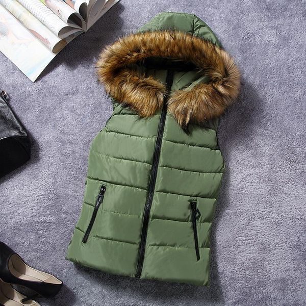 women's vests winter clothing army green cotton vest for women girl thick warm sleeveless coat hooded faux fur casual oversized quilted, Black;white
women's vests winter clothing army green cotton vest for women girl thick warm sleeveless coat hooded faux fur casual oversized quilted, Black;white