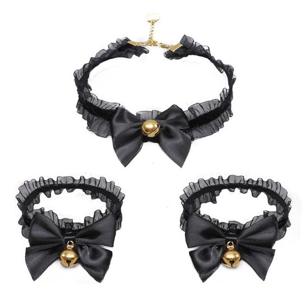 five fingers gloves japanese lolita lace choker necklace with bracelet wristband set ruffled bow bell collar gothic cosplay jewelry ., Blue;gray
five fingers gloves japanese lolita lace choker necklace with bracelet wristband set ruffled bow bell collar gothic cosplay jewelry ., Blue;gray