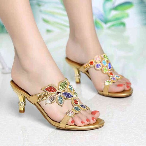 slippers summer women leather open toe thick high heels sandals fashion comfortable diamond mules shoes for ladies 9v7e, Black
slippers summer women leather open toe thick high heels sandals fashion comfortable diamond mules shoes for ladies 9v7e, Black