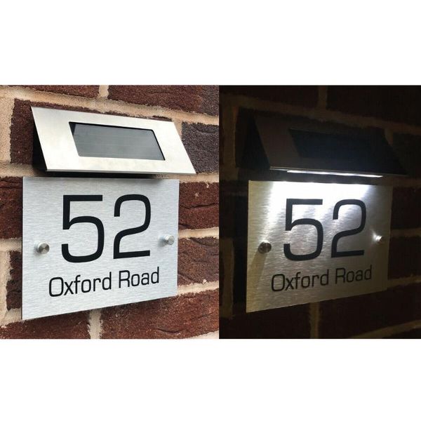 door signs house number personalised solar light aluminum plastic panel sign other hardware
door signs house number personalised solar light aluminum plastic panel sign other hardware