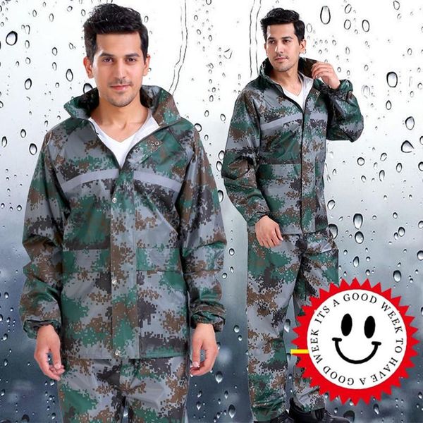 raincoats oxford cloth pvc camouflage reflective raincoat rain pants suit windproof, waterproof, breathable, reflective, comfortable
raincoats oxford cloth pvc camouflage reflective raincoat rain pants suit windproof, waterproof, breathable, reflective, comfortable