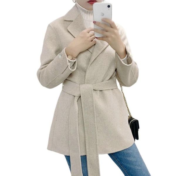 women's wool & blends 21 milk tea color small double-faced cashmere coat female autumn winter korea style short loose woolen jacket wom, Black
women's wool & blends 21 milk tea color small double-faced cashmere coat female autumn winter korea style short loose woolen jacket wom, Black