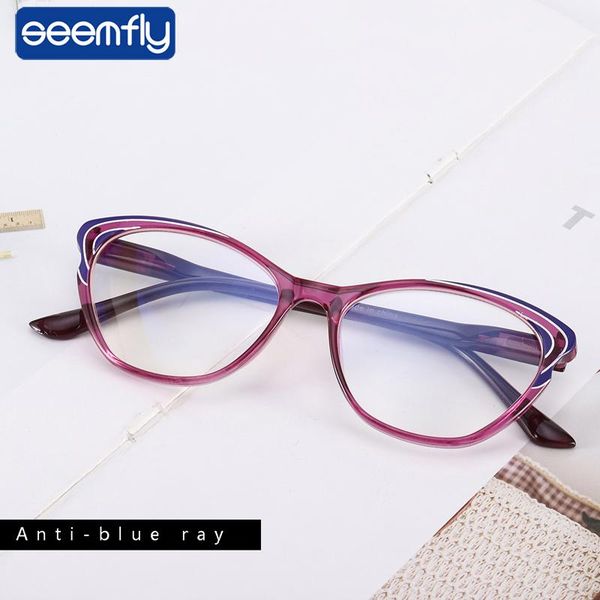 seemfly anti-blue ray purple reading glasses women retro cat eye frame presbyopia clear lens diopter +100 +150 +200 +250 fashion sunglasses, Black
seemfly anti-blue ray purple reading glasses women retro cat eye frame presbyopia clear lens diopter +100 +150 +200 +250 fashion sunglasses, Black