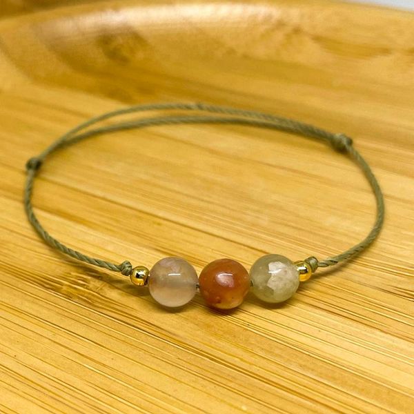 charm bracelets cherry agate for women love healing 6mm natural stones beads decorations handmade adjustable rope jewelry girl gift, Golden;silver
charm bracelets cherry agate for women love healing 6mm natural stones beads decorations handmade adjustable rope jewelry girl gift, Golden;silver