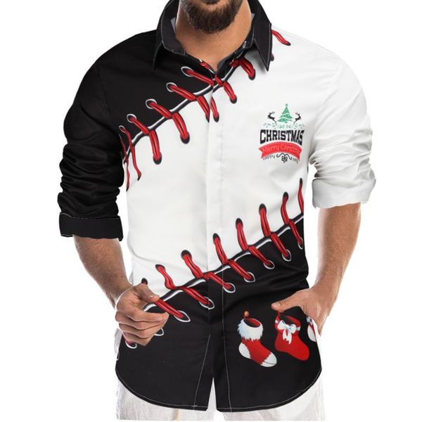 men's casual shirts christmas blouse 3d digital printed fashion lapel tee clothing snowflakes santa candy chemise homme, White;black
men's casual shirts christmas blouse 3d digital printed fashion lapel tee clothing snowflakes santa candy chemise homme, White;black