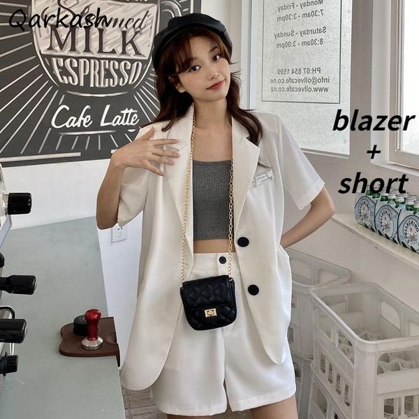 women's tracksuits shorts sets women summer two piece solid notched loose single breasted blazer simple casual all-match chic korean of, Gray
women's tracksuits shorts sets women summer two piece solid notched loose single breasted blazer simple casual all-match chic korean of, Gray
