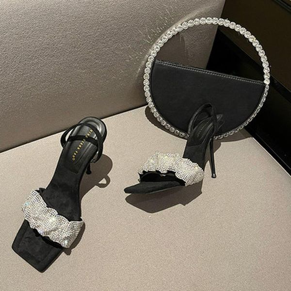 sandals 2021 european and american ladies high heel with diamond decoration shoes for women, Black
sandals 2021 european and american ladies high heel with diamond decoration shoes for women, Black