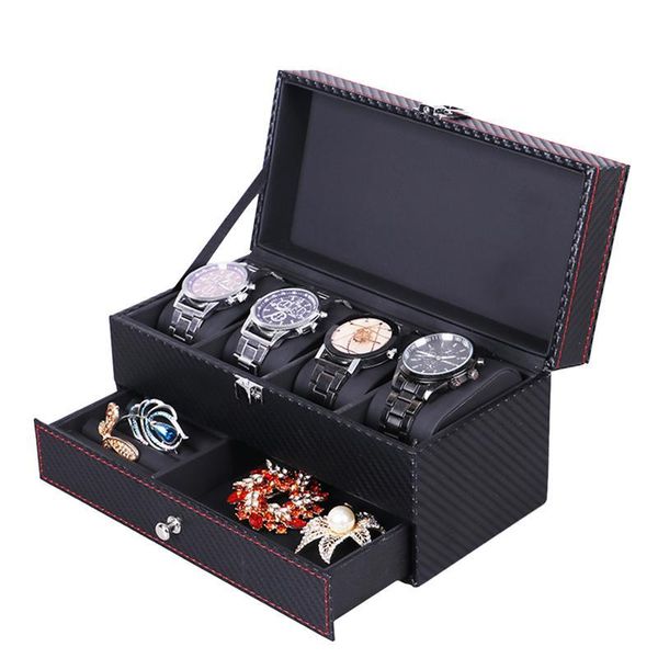 watch boxes & cases 4-bit box display stand double drawer jewelry container necklace ring storage black, Black;blue
watch boxes & cases 4-bit box display stand double drawer jewelry container necklace ring storage black, Black;blue