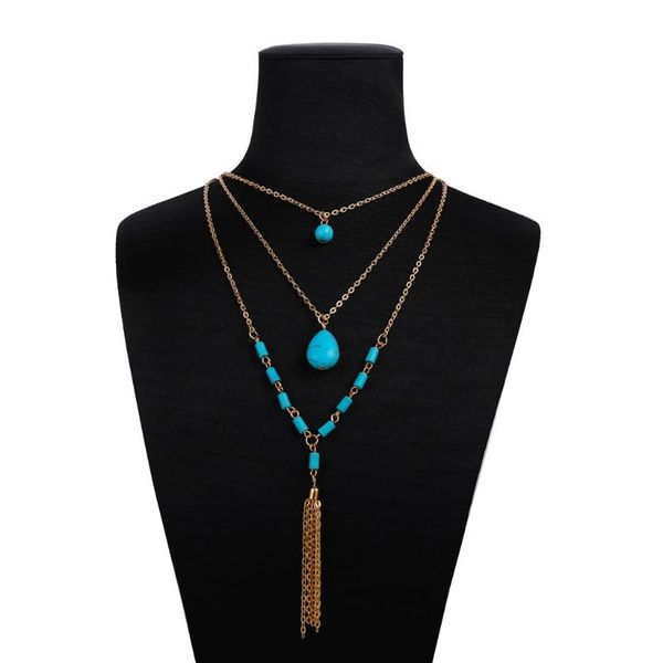 pendant necklaces 2021 bohemian retro style multi-layer ladies necklace green stone tassel sweater chain gift f715, Silver
pendant necklaces 2021 bohemian retro style multi-layer ladies necklace green stone tassel sweater chain gift f715, Silver