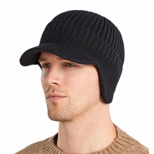 berets men winter bomber hats warm knitted cap hat with earflaps short brim outdoor cycling black caps for 2021, Blue;gray
berets men winter bomber hats warm knitted cap hat with earflaps short brim outdoor cycling black caps for 2021, Blue;gray