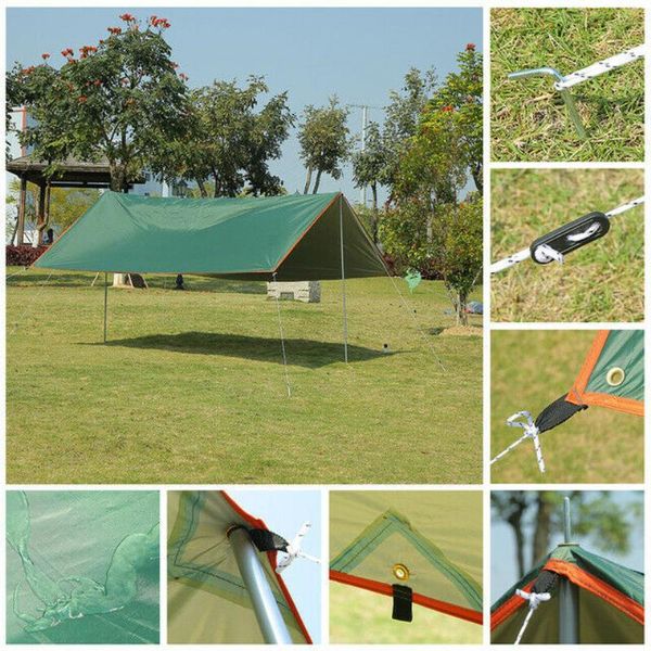 3mx3m 3mx4m ultralight tarp outdoor camping survival sun shelter shade awning silver coating pergola waterproof beach ten tents and shelters
3mx3m 3mx4m ultralight tarp outdoor camping survival sun shelter shade awning silver coating pergola waterproof beach ten tents and shelters