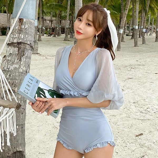 ruffle v-neck bathing suit mesh puff sleeve swimwear push up padded swimsuit trikini monokini summer female one piece bathers two-piece suit
ruffle v-neck bathing suit mesh puff sleeve swimwear push up padded swimsuit trikini monokini summer female one piece bathers two-piece suit