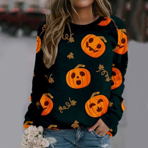 halloween sweatshirt autumn new pumpkin round neck print long-sleeved sweater women, Black
halloween sweatshirt autumn new pumpkin round neck print long-sleeved sweater women, Black