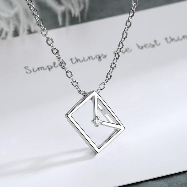 pendant necklaces 20211 love letter envelope choker for women square clavicle chains jewelry collares, Silver
pendant necklaces 20211 love letter envelope choker for women square clavicle chains jewelry collares, Silver