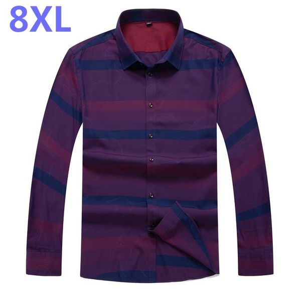plus size 8xl 7xl 6xl mens business casual long sleeved shirt classic striped male social dress shirts men's, White;black
plus size 8xl 7xl 6xl mens business casual long sleeved shirt classic striped male social dress shirts men's, White;black