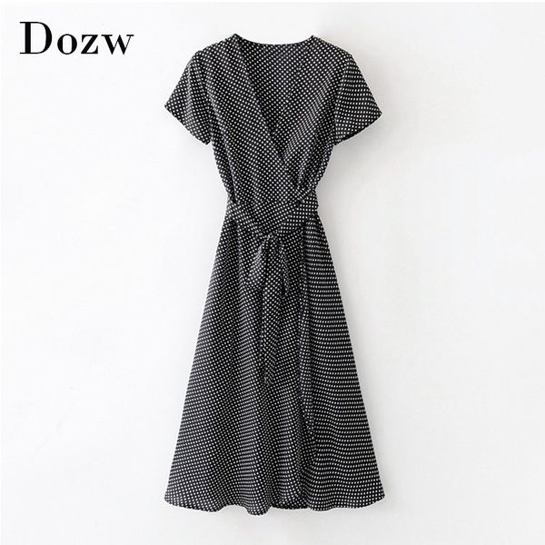 summer v neck bohemian midi dress women polka dot casual beach wrap dresses a line short sleeve elegant sashes dress 210414, Black;gray
summer v neck bohemian midi dress women polka dot casual beach wrap dresses a line short sleeve elegant sashes dress 210414, Black;gray