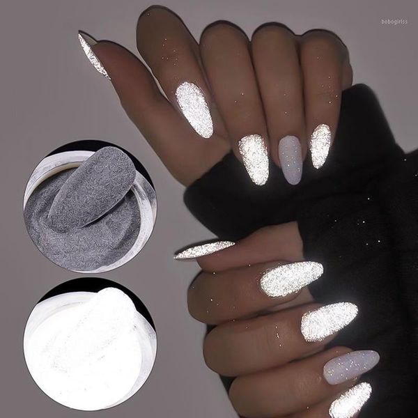 1box reflective nail glitter powder shiny dust glow in the dark for bar disco sparkling pigment fluorescent art decorations1, Silver;gold
1box reflective nail glitter powder shiny dust glow in the dark for bar disco sparkling pigment fluorescent art decorations1, Silver;gold