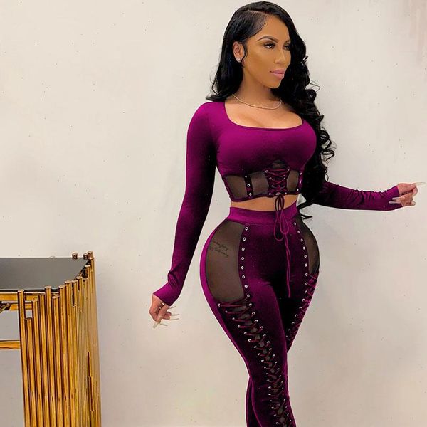 clothing lace up bandage womens tracksuits two piece set party club birthday outfits for crop tight pants bodycon, Gray
clothing lace up bandage womens tracksuits two piece set party club birthday outfits for crop tight pants bodycon, Gray