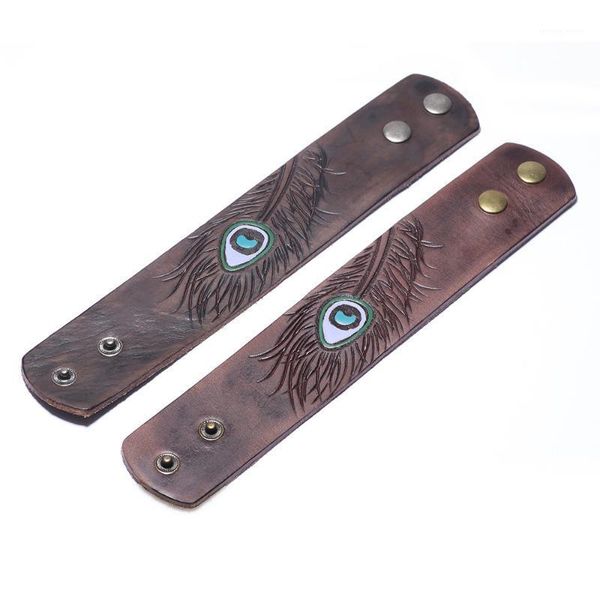 doreenbeads vintage light coffee dark brown color peacock feather wide pu leather bracelet bangles for men adjustable, 1 piece1, Black
doreenbeads vintage light coffee dark brown color peacock feather wide pu leather bracelet bangles for men adjustable, 1 piece1, Black