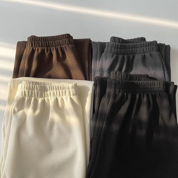 women's pants & capris solid casual women fashion loose wide leg pant femme elastic high waist trouser white black bottoms, Black;white
women's pants & capris solid casual women fashion loose wide leg pant femme elastic high waist trouser white black bottoms, Black;white