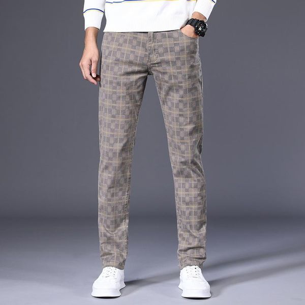 plaid jeans for men's stright denim pants men loose ankle-length male casual streetweat korean clothes, Blue
plaid jeans for men's stright denim pants men loose ankle-length male casual streetweat korean clothes, Blue