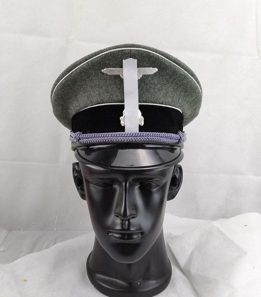 berets german waffen elite infantry officer visor cap wool made military hat and two metal silver badge, Blue;gray
berets german waffen elite infantry officer visor cap wool made military hat and two metal silver badge, Blue;gray