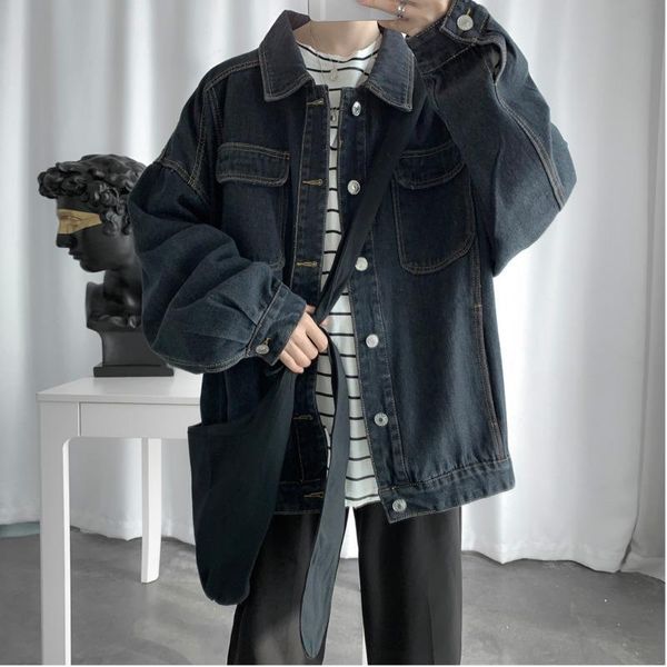 men's jackets autumn fashion casual large size trend solid color lapel handsome couple denim jacket d9h5, Black;brown
men's jackets autumn fashion casual large size trend solid color lapel handsome couple denim jacket d9h5, Black;brown