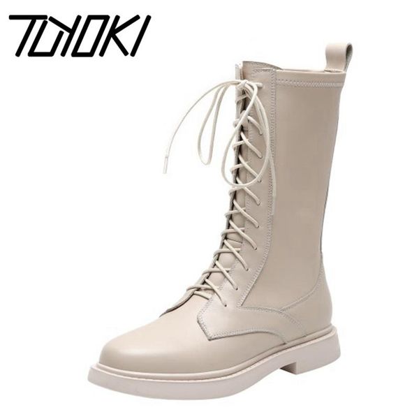 boots tuyoki flat women real leather lace up autumn winter shoes woman fashion mid calf footwear size 33-40, Black
boots tuyoki flat women real leather lace up autumn winter shoes woman fashion mid calf footwear size 33-40, Black