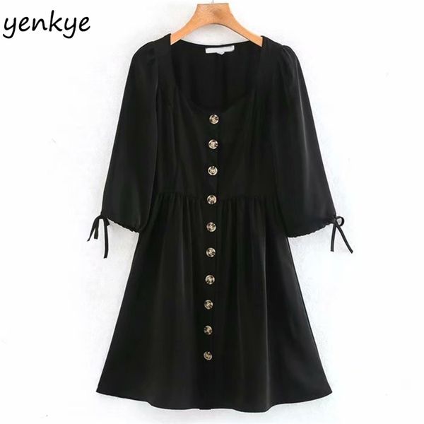 vintage women front button v neck half sleeve a-line mini black dress elegant lady summer autumn dresses vestido 210514, Black;gray
vintage women front button v neck half sleeve a-line mini black dress elegant lady summer autumn dresses vestido 210514, Black;gray