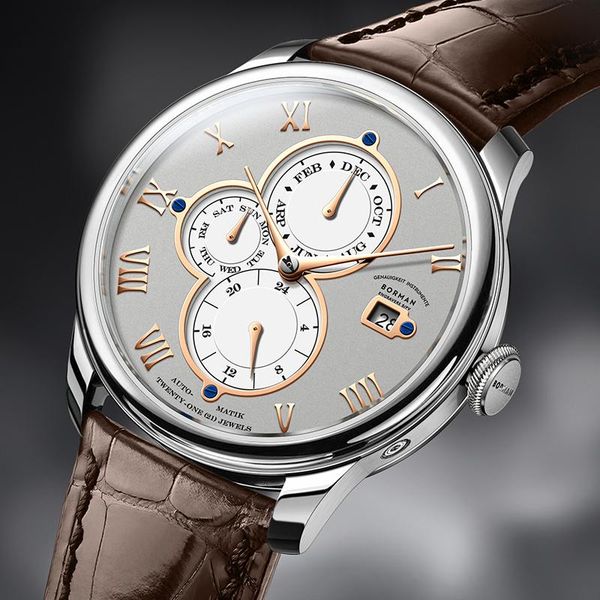 wristwatches borman automatic mechanical men's watches sapphire 50m waterproof multi-function dial retro leather clocks bm18011, Slivery;brown
wristwatches borman automatic mechanical men's watches sapphire 50m waterproof multi-function dial retro leather clocks bm18011, Slivery;brown