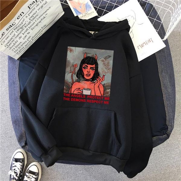 women's hoodies & sweatshirts hoody cartoon little devil girl warm female loose harajuku clothing hip hop fashion women with hood, Black
women's hoodies & sweatshirts hoody cartoon little devil girl warm female loose harajuku clothing hip hop fashion women with hood, Black