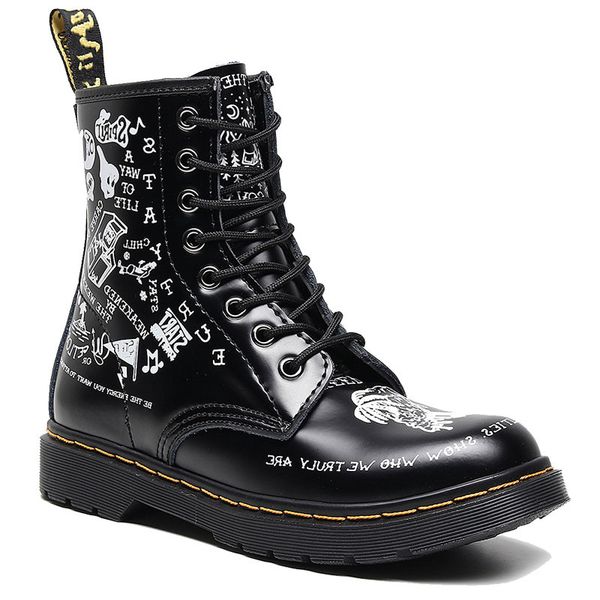 dress shoes high-leather boots in the midst of women personality hard skull short graffiti toe round shoes motorcycle g, Black
dress shoes high-leather boots in the midst of women personality hard skull short graffiti toe round shoes motorcycle g, Black
